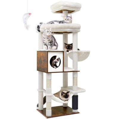 66″ H Cat Tree Multi-level Cat Tower for Large Cats