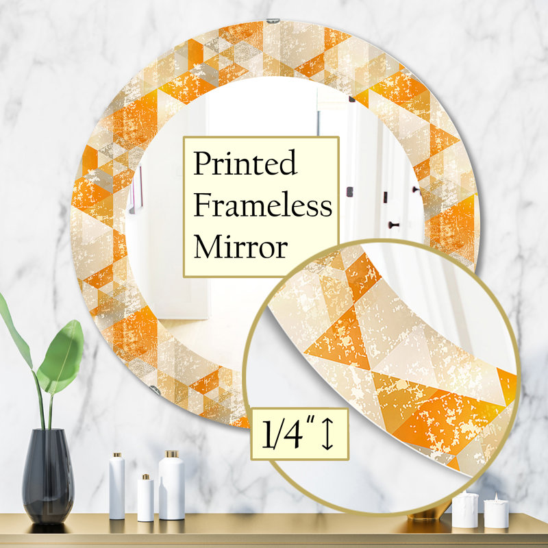 Style rétro doré - miroir glam, H 31,5 po x l po