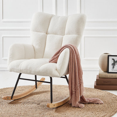 Chaise berçante et berçante capitonnée 35 po