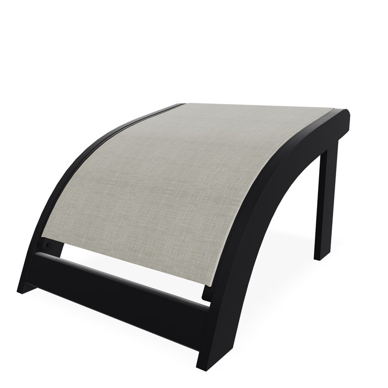 Repose-pieds Adirondack en polymère de qualité marine, Noir, Ella