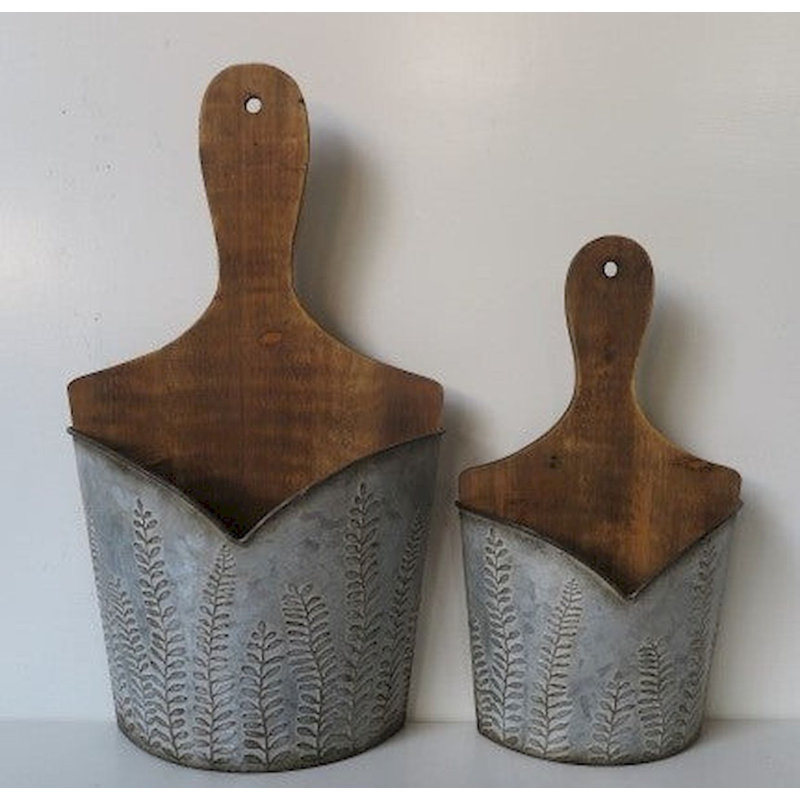 Ensemble de cache-pots en métal 2 pièces Kampff