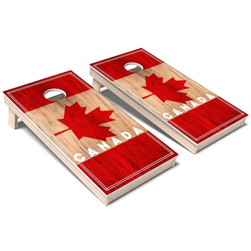 Ensemble de planches de cornhole composites toutes saisons International Flag 2.0 Canada, AUCUN accessoire