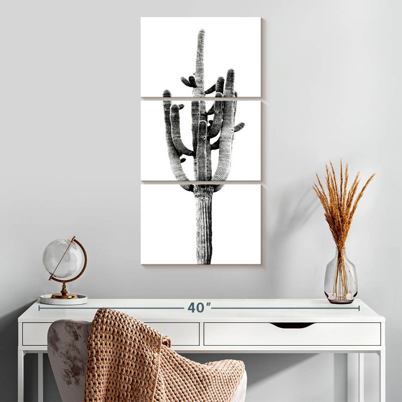 Saguaro noir II, H 32 po x l 15 po