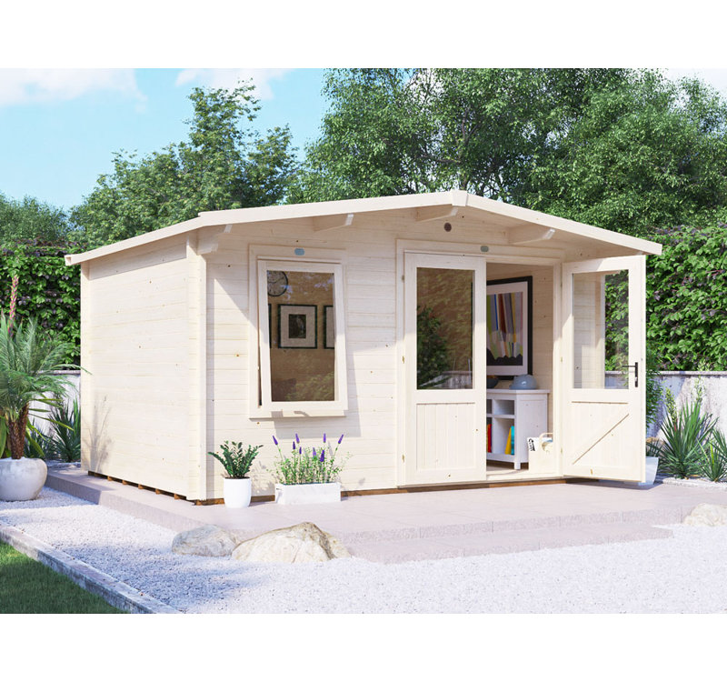 Dunster House Log Cabin, 45mm Wall Thickness, W4m x D3m / W13' x D10' Severn