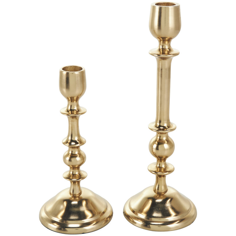 Bougeoir de table en aluminium, Or rose