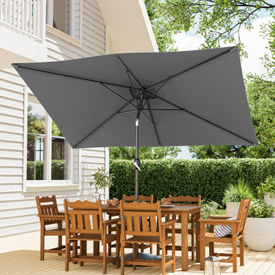 Doralia 120'' x 78'' Rectangular Tilt Market Umbrella