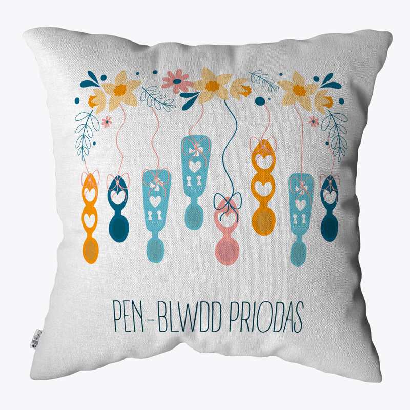 Floral White Square Cushion Cover