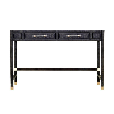 Amara Solid Wood Wicker/Rattan Writing Desk