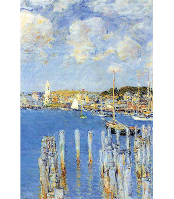 « port of gloucester island » par frederick child hassam, reproduction d’art