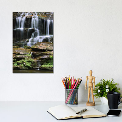 USA, Tennessee, Great Smoky Mountains National Park. Waterfall. 1 Piece Wall Art on Canvas