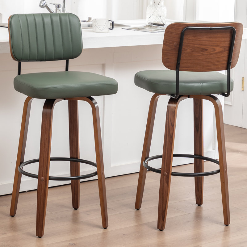 Swivel Bar Stool, Green, Bar Stool (78cm Seat Height)
