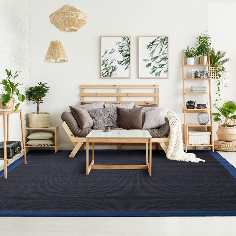 Tbridge Solid Colour Hand Woven Area Rug, Rectangle 190 x 290cm