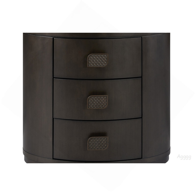 3 Drawer Oval Nightstand