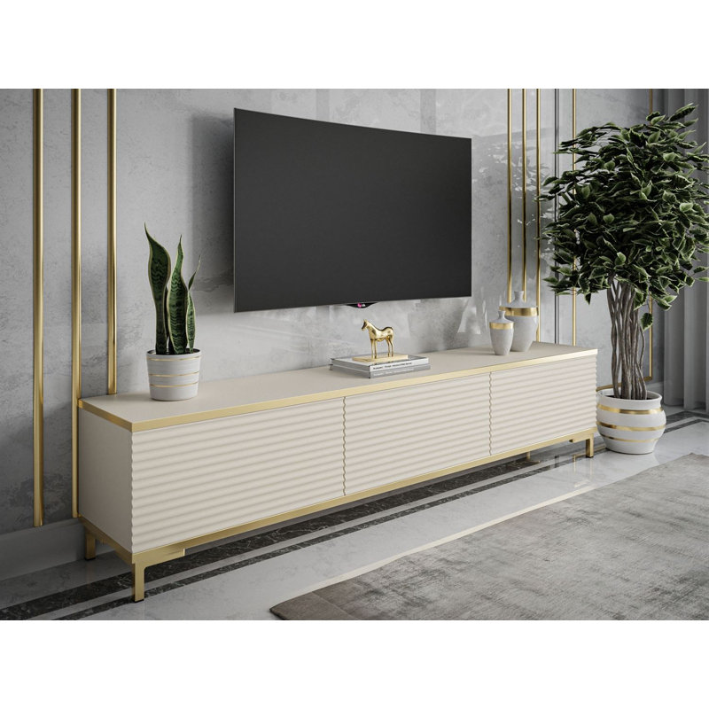Ameina Unfinished TV Stand for TVs up to 65", Beige