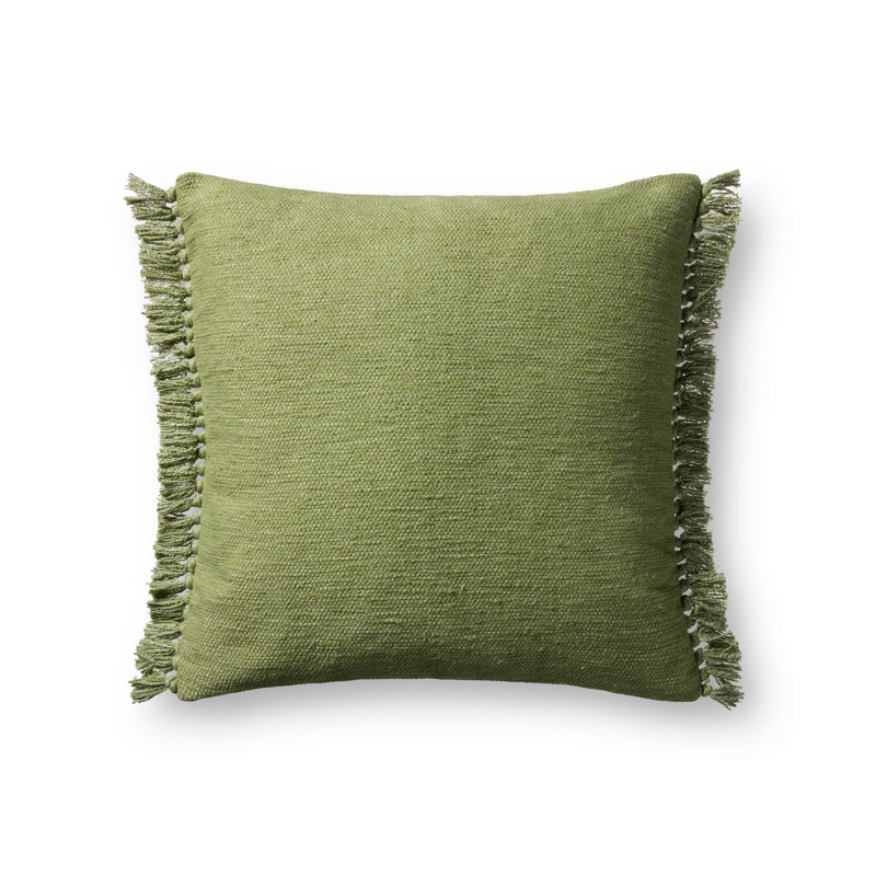 Coussin décoratif Magnolia Home par Joanna Gaines x Loloi Jett, Carré 22 po, Duvet/plume