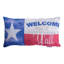 Oreiller à teinture manuel 17 "x 9" Welcome Y'all Texas