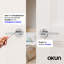 Levier de porte d'intimité Dune, design moderne dissimulé pour (lit et salle de bain) - Style minimaliste élégant en chrome-114645457