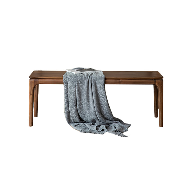 Banc en bois massif Mischelle, H 17,71 po x l 55,11 po x P 13,77 po