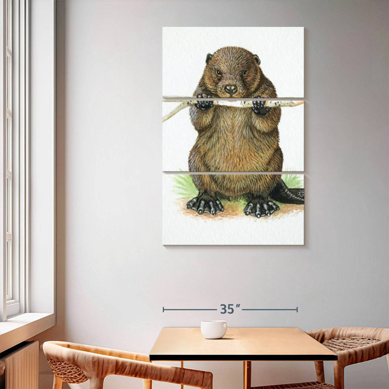 Brampt Branch-Eating Beaver, 65" H x 42" W