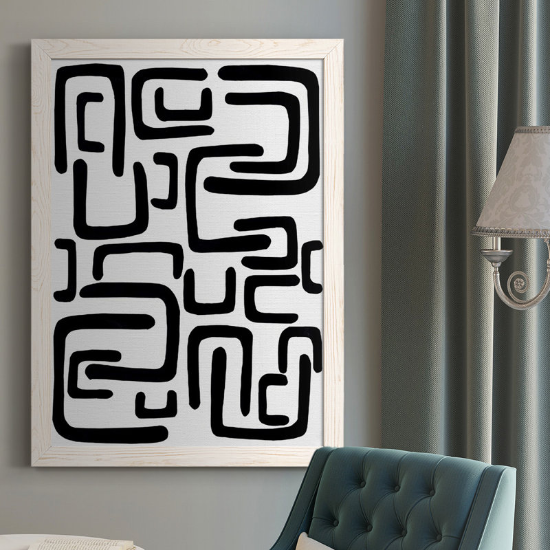 Shuffle II - impression d'un seul cadre photo, H 37,5 po x l 27,5 po, Toile avec cadre blanc, Pas de tapis
