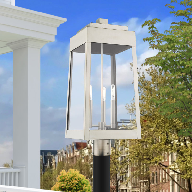Antionetta Lantern Head, 24.75" H x 10.5" W x 10.5" D, Brushed Nickel