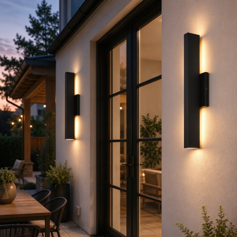 23.6" Modern Linear LED Outdoor Wall Sconce Light