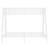Metal Twin XL Over Queen Bunk Bed with Quiet Frame, Storage Space, Dual Ladders, Guardrails, White