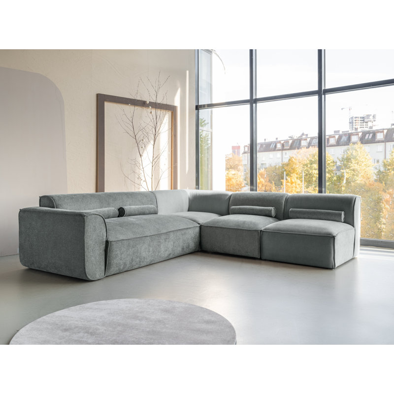 Flex Felix 6 Seater Corner Sofa , Olive, Right Hand Facing