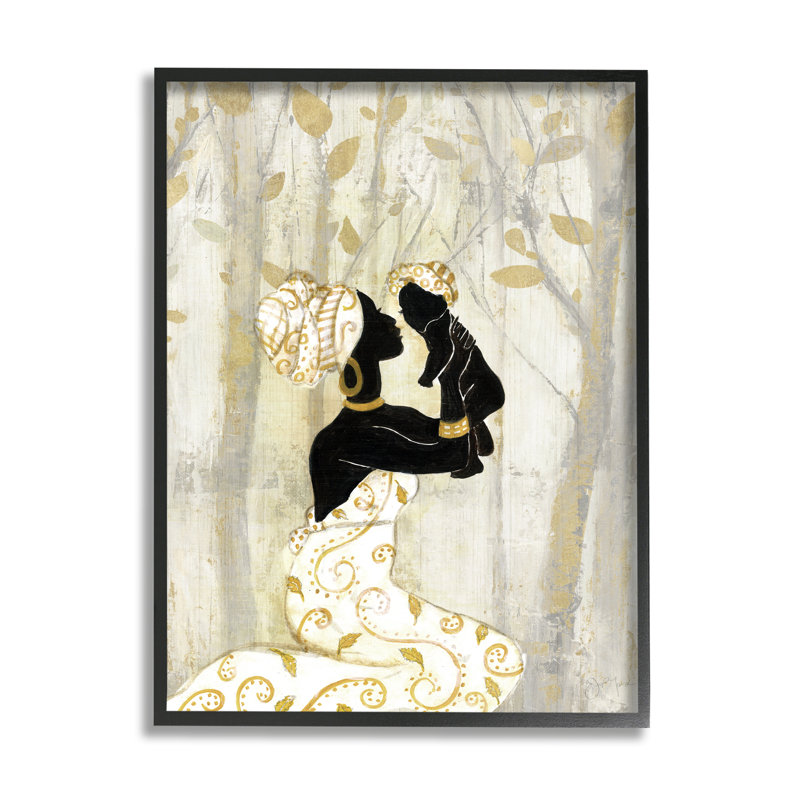 Femme tenant un bébé, arbre doux et neutre par Tava Studios - impression sur toile tendue, H 20 po x l 16 po, Toile tendue