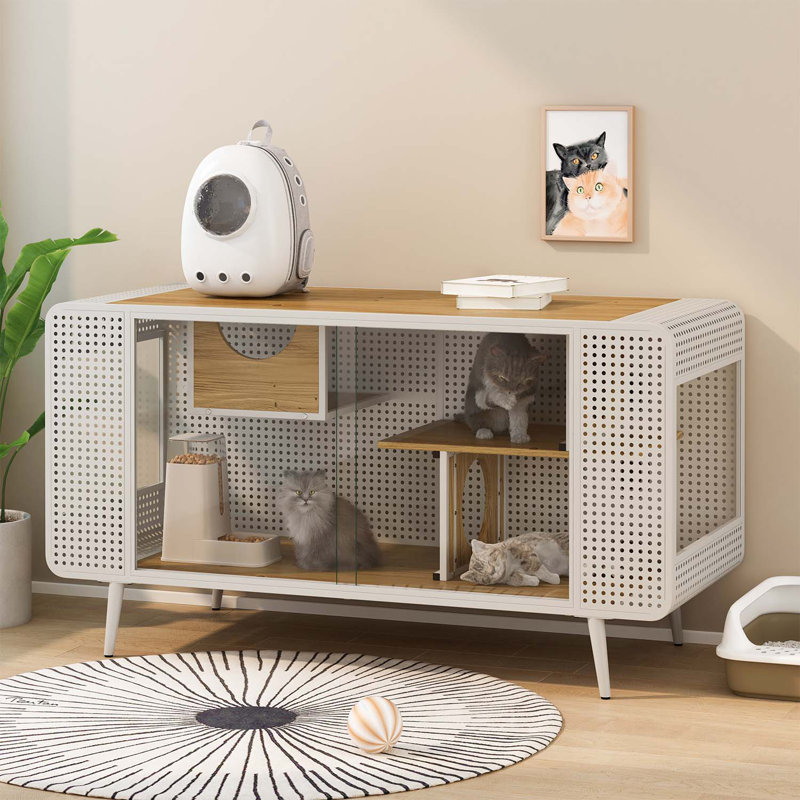 Console Clotario 55,12 po, Blanc