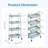 4-Tier Under Desk Mobile Utility Cart with Metal Storage Organizer-122723425