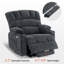 Fauteuil inclinable électrique inclinable 27,2 po avec massage et chaleur, tissu-1820349050