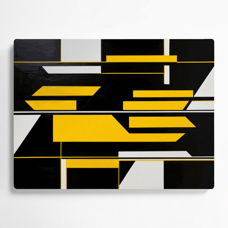 Art mural en métal noir Hard Edge 52, H 20 po x l 30 po