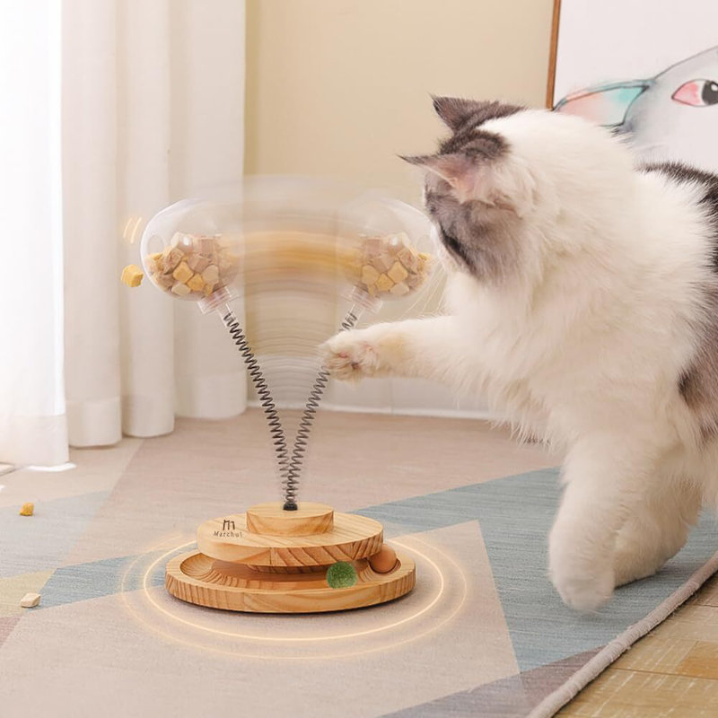 Interactive Cat Toy Ball with 0.5 Inch Feeding Hole