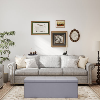 Banc de rangement avec repose-pieds 43 pouces