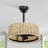 20" Boho Rattan Caged Ceiling Fan with Dimmable LED Light and Remote Control