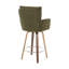 Swivel Upholstered Counter Stool with Solid Wood Frame-895773883