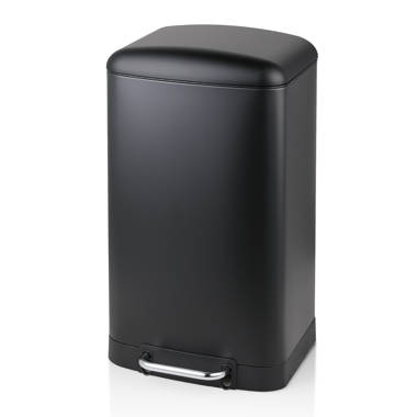 Kohler 13-Gallon Stainless Steel Slim Step Trash Can with Bifold Lid