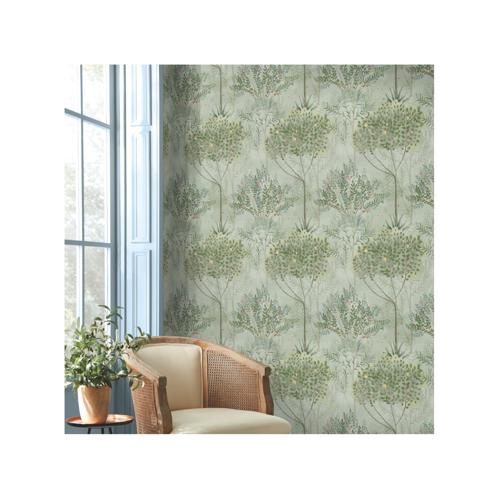 Astin Floral Double Roll, Green