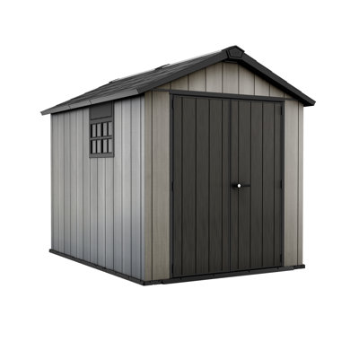 Keter Oakland 7.5 ft. W x 9 ft. D Apex Outdoor Garden Shed