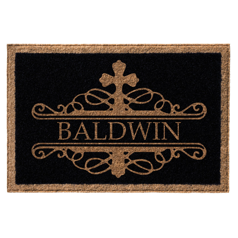 Tapis d'entrée antidérapant Bocana, Noir, 36 pi x 72 po, Oui