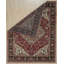 Tapis rectangulaires en laine de style oriental traditionnel noué à la main rouge élégant et durable-1033382778