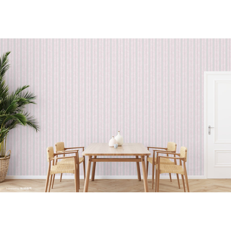 Drennen Nights Stripes 10m x 53cm Wallpaper Roll, Pink