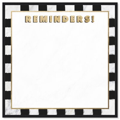 Reminders Wall Mounted Dry Erase Board -  Mercer41, 783F32DA2B8C4936A11CC78BA3928DF8