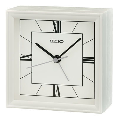 QXE064WLH Desk & Table Clock, White