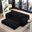 Canapé deux places en velours côtelé avec coussin de dossier moelleux-1245153900