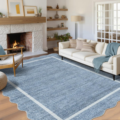 Abstract Machine Printed Area Rug