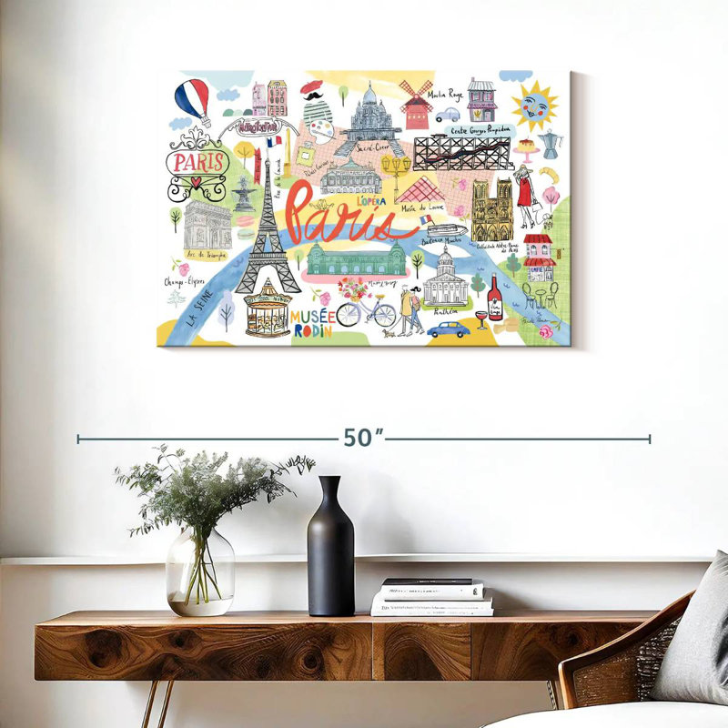 Lumière de carte Kavia Paris, H 24 po x l 36 po