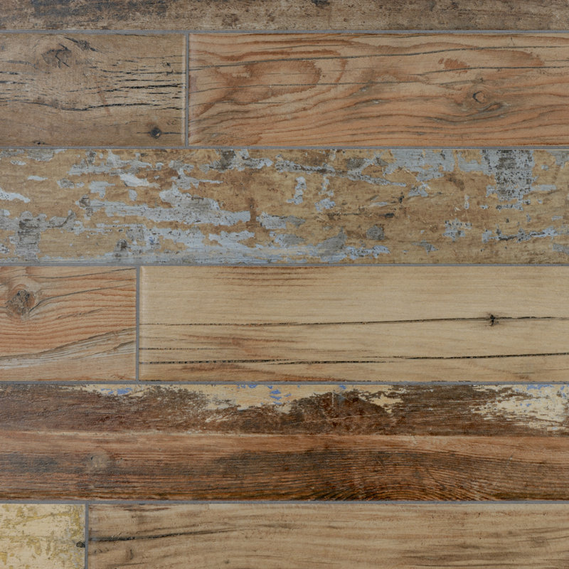 Melvin Colour 2-7/8" x 26-1/2" Porcelain Wood Look Subway Wall & Floor Tile
