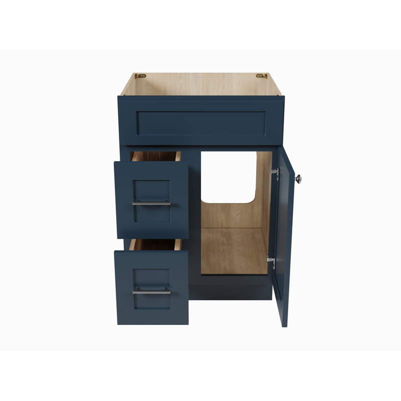 Base de meuble-lavabo simple 24 po seulement, Bleu
